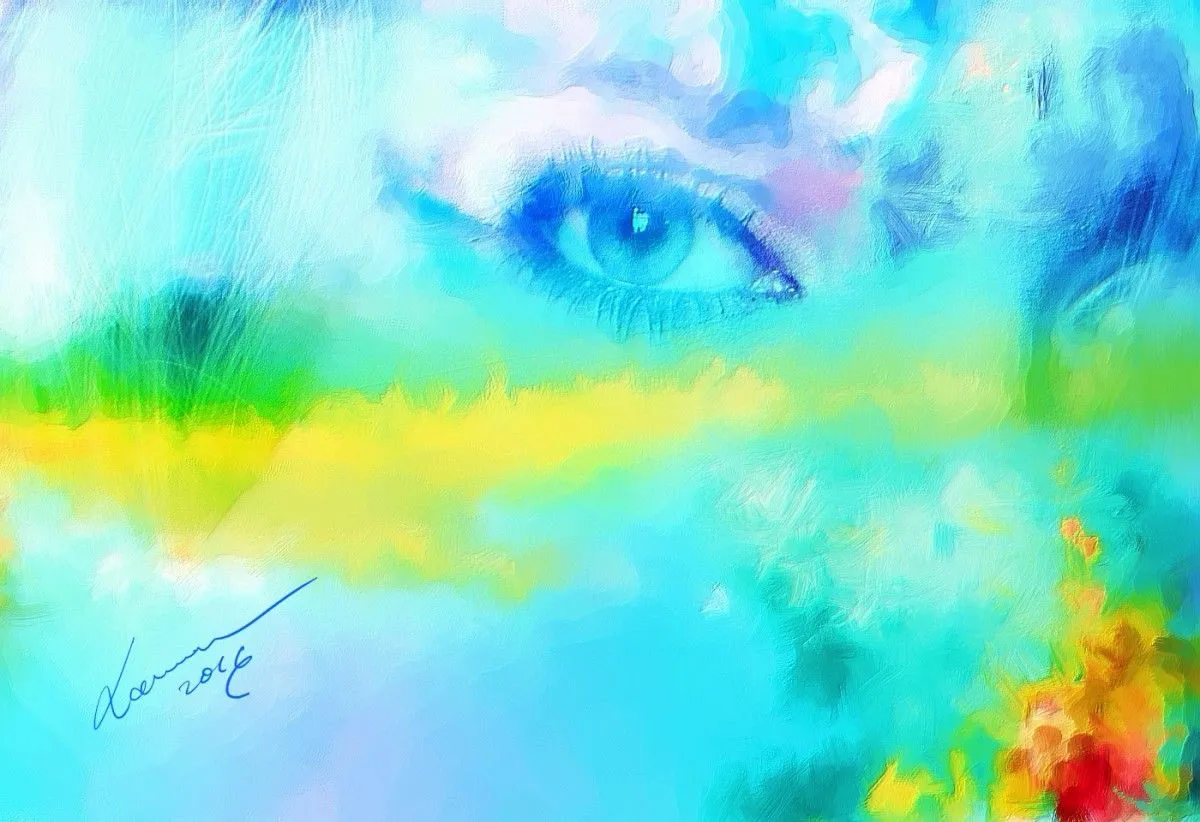 Turquoise, œuvre de Lamine Bensaou