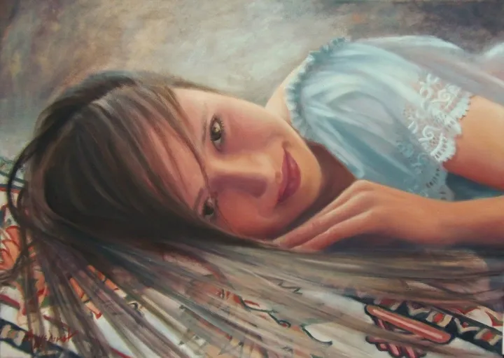 A wonderfull Day by Ageliki, 70X50cm, oil on canvas, œuvre de Ageliki Alexandridou