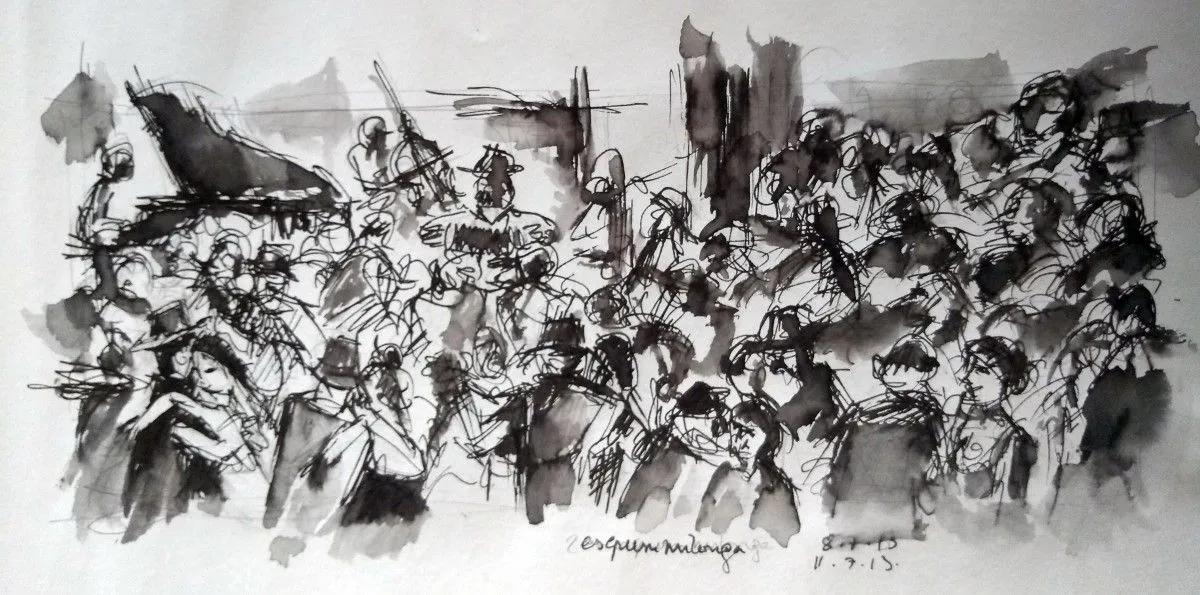 EVOCATION MILONGA TANGO ARGENTIN - MILONGA, œuvre de Jean Bessat