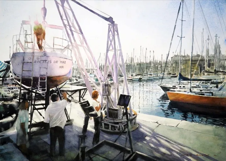 Marseille Seaport, artwork by Misure Nien