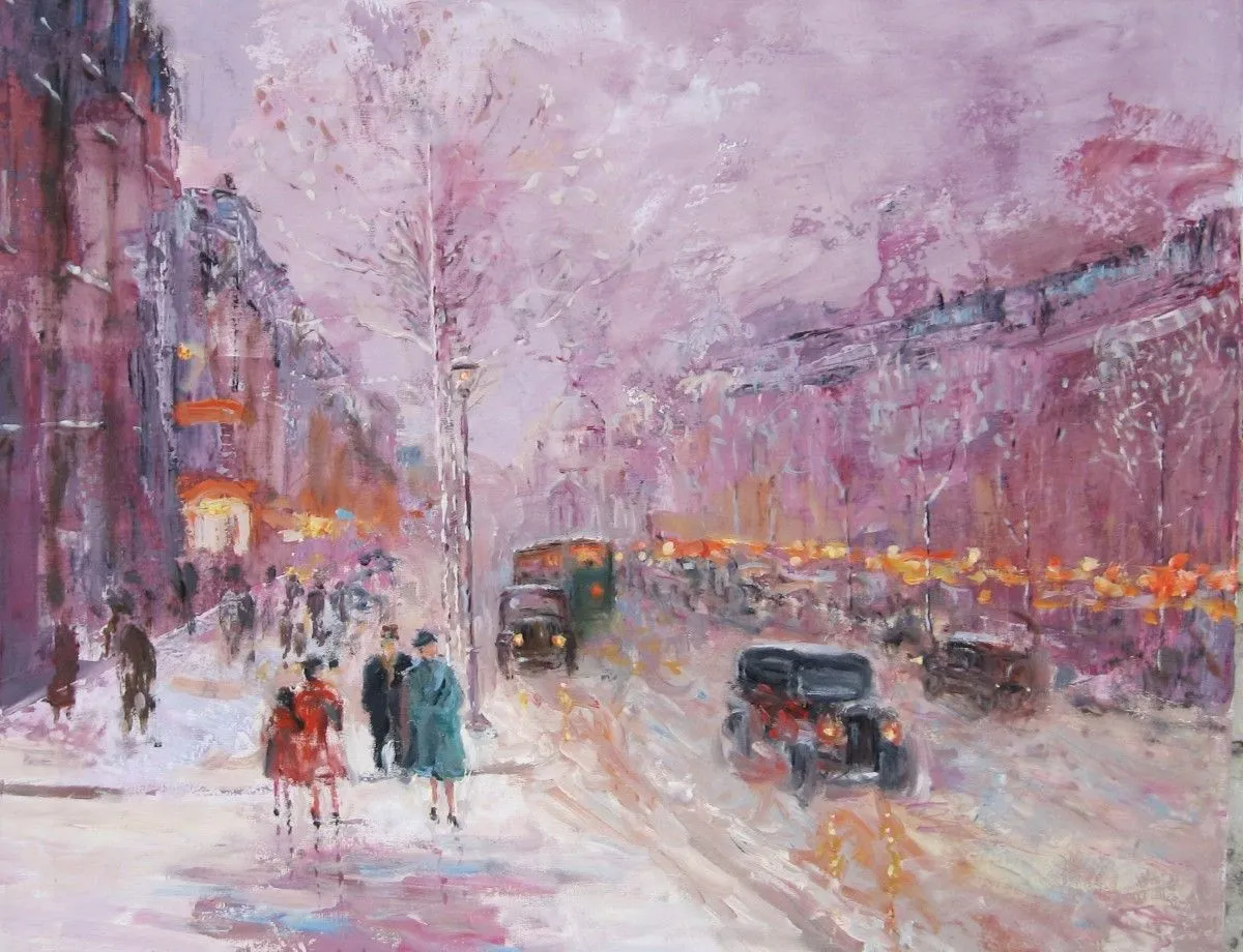 " On Boulevard 1930", artwork by Slobodan Paunovic