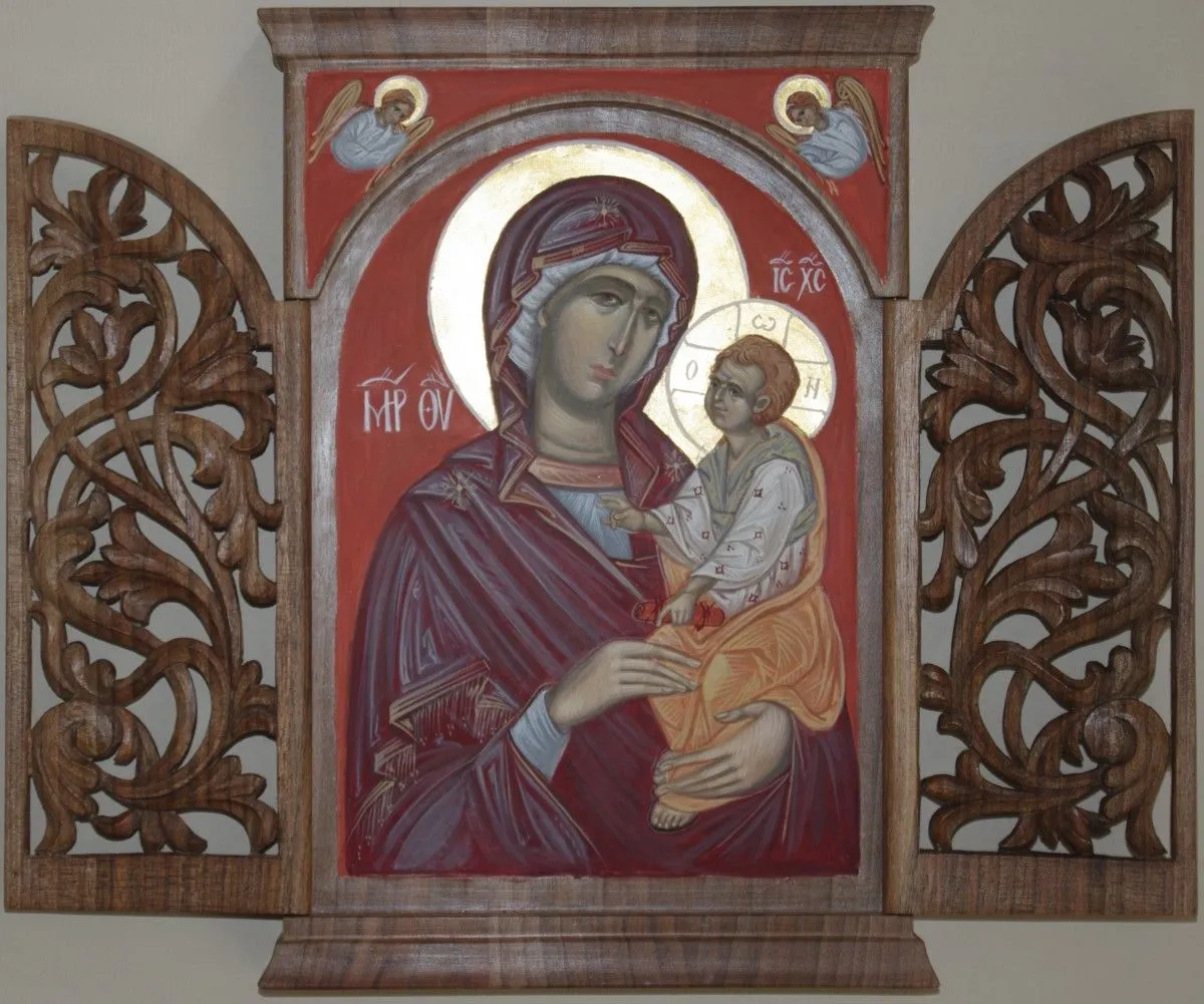 Mother of God with Jesus Christ, artwork by VANYA SAPUNDZHIEVA