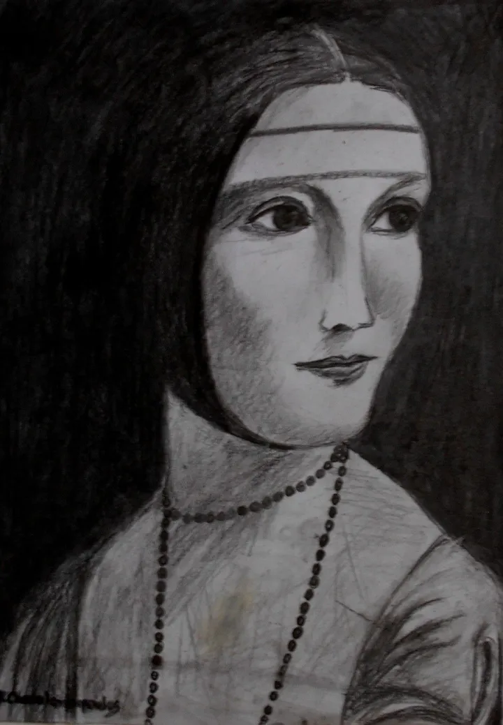 Lady without hermine, artwork by Konstantinos Charalampopoulos