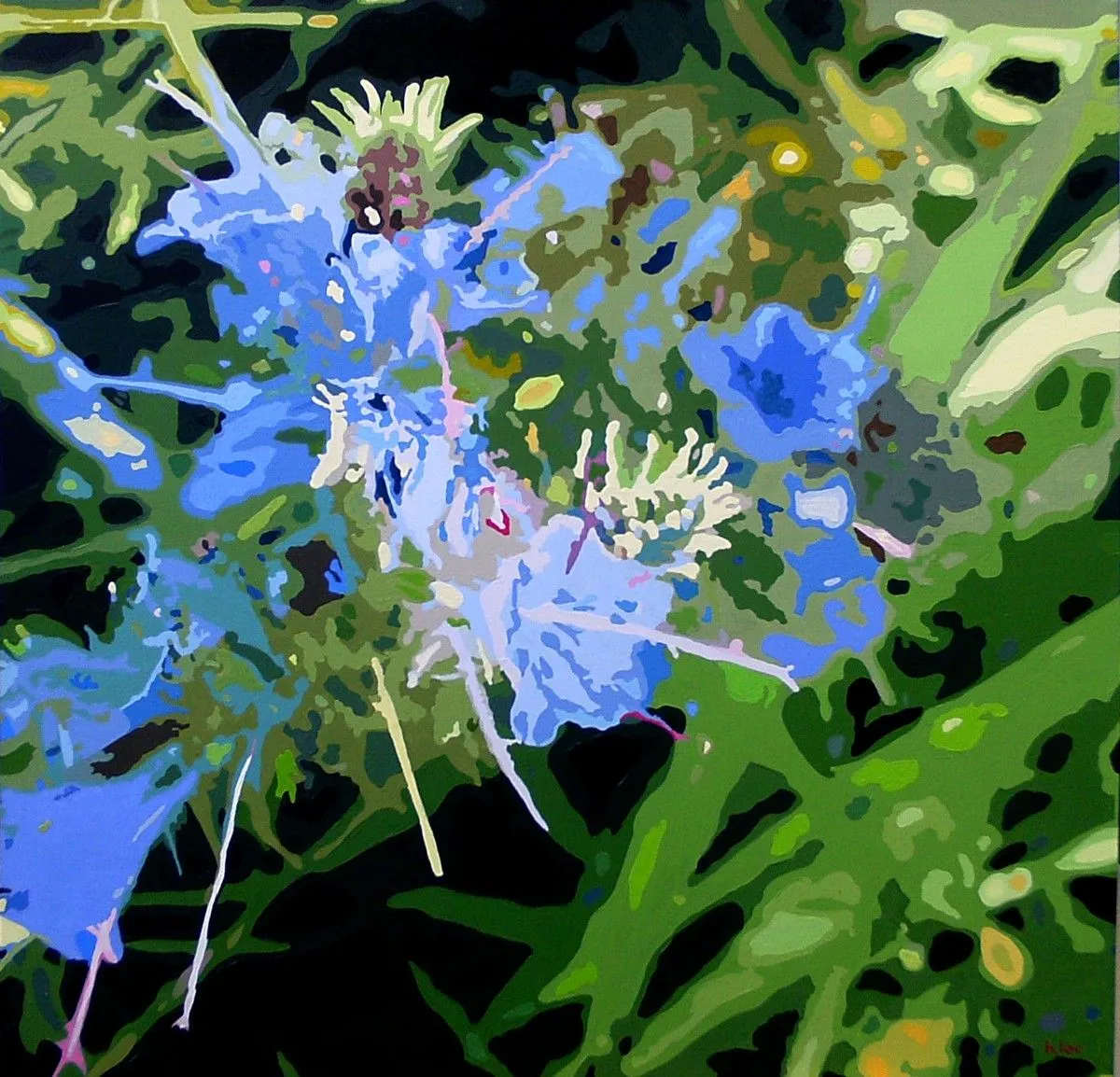 Petite fleur du bord du chemin, artwork by helene lecorsier