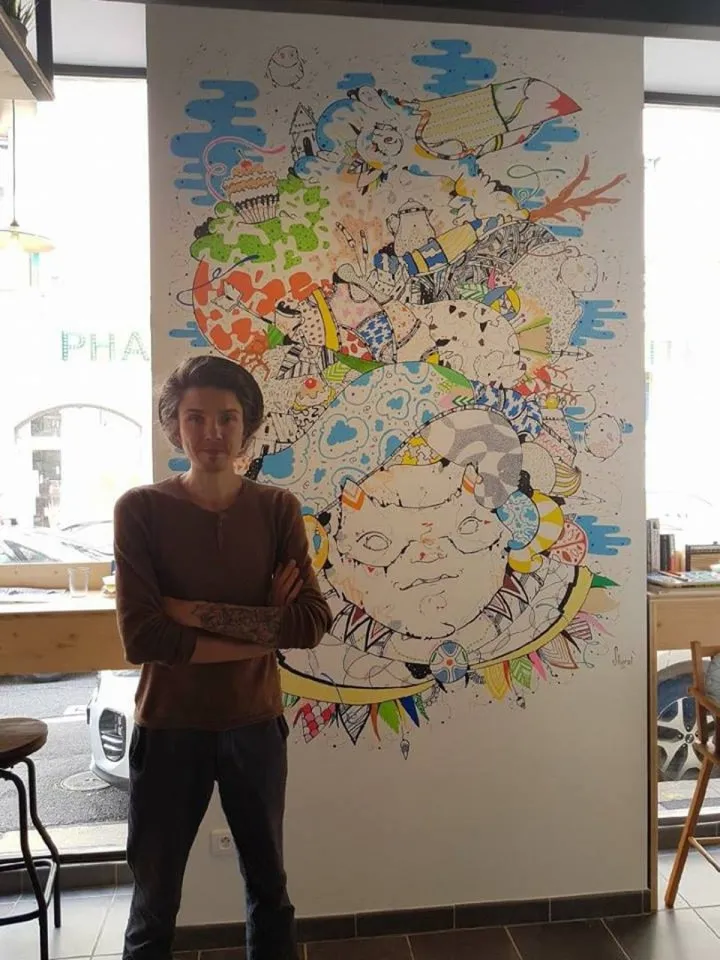 Fresque mural, œuvre de Sheraf Prod