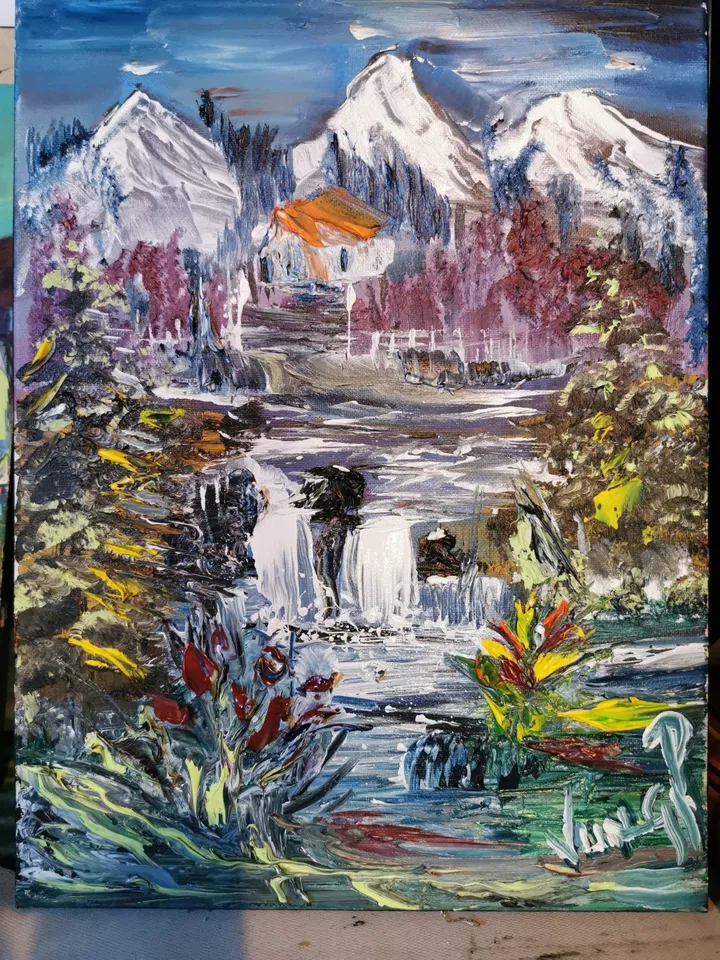 le chalet aux cascades, artwork by Pascal Jung