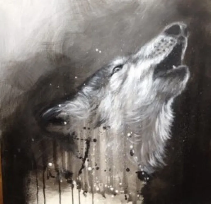 hurlement du loup, artwork by Nadine Gauthier