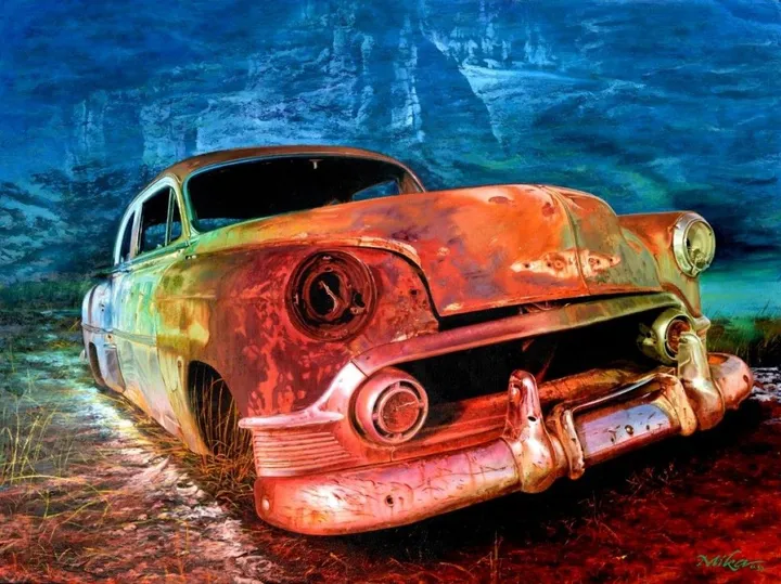 L'or du temps, œuvre de Mika Artist Peintre