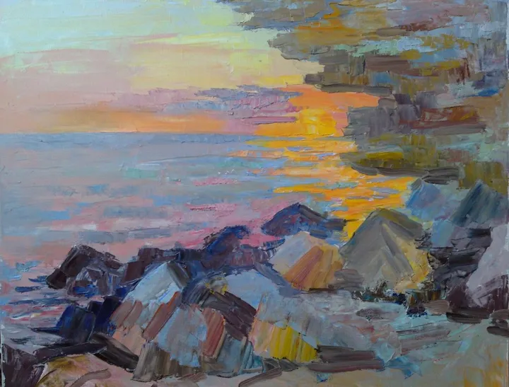 Sunset in the Crimea, œuvre de Olga Karpenko