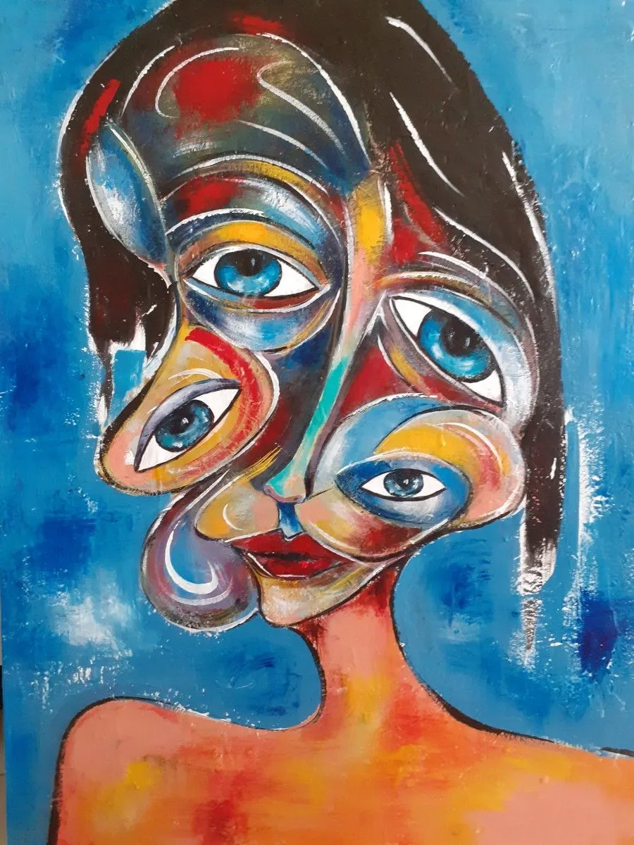Visage déformé, artwork by Fabrice Schleber