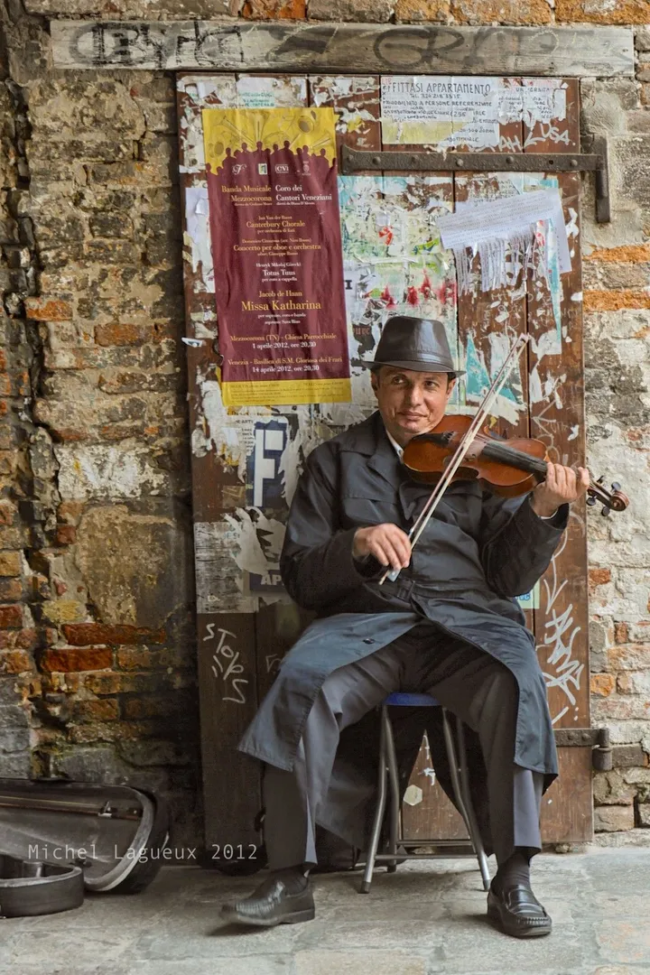 Le violoniste de Venise, œuvre de Michel Lagueux
