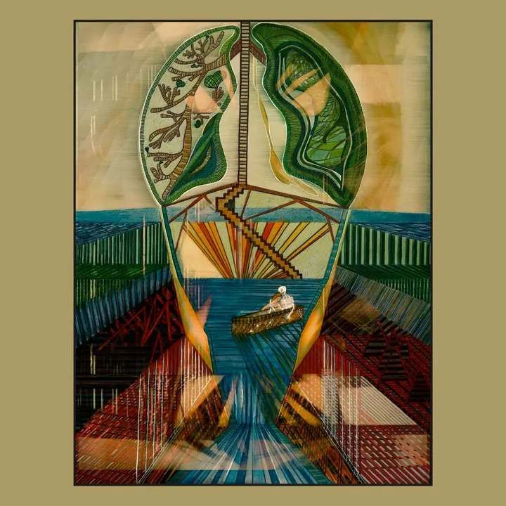 Câlin à mon père, artwork by Véronique Mathian