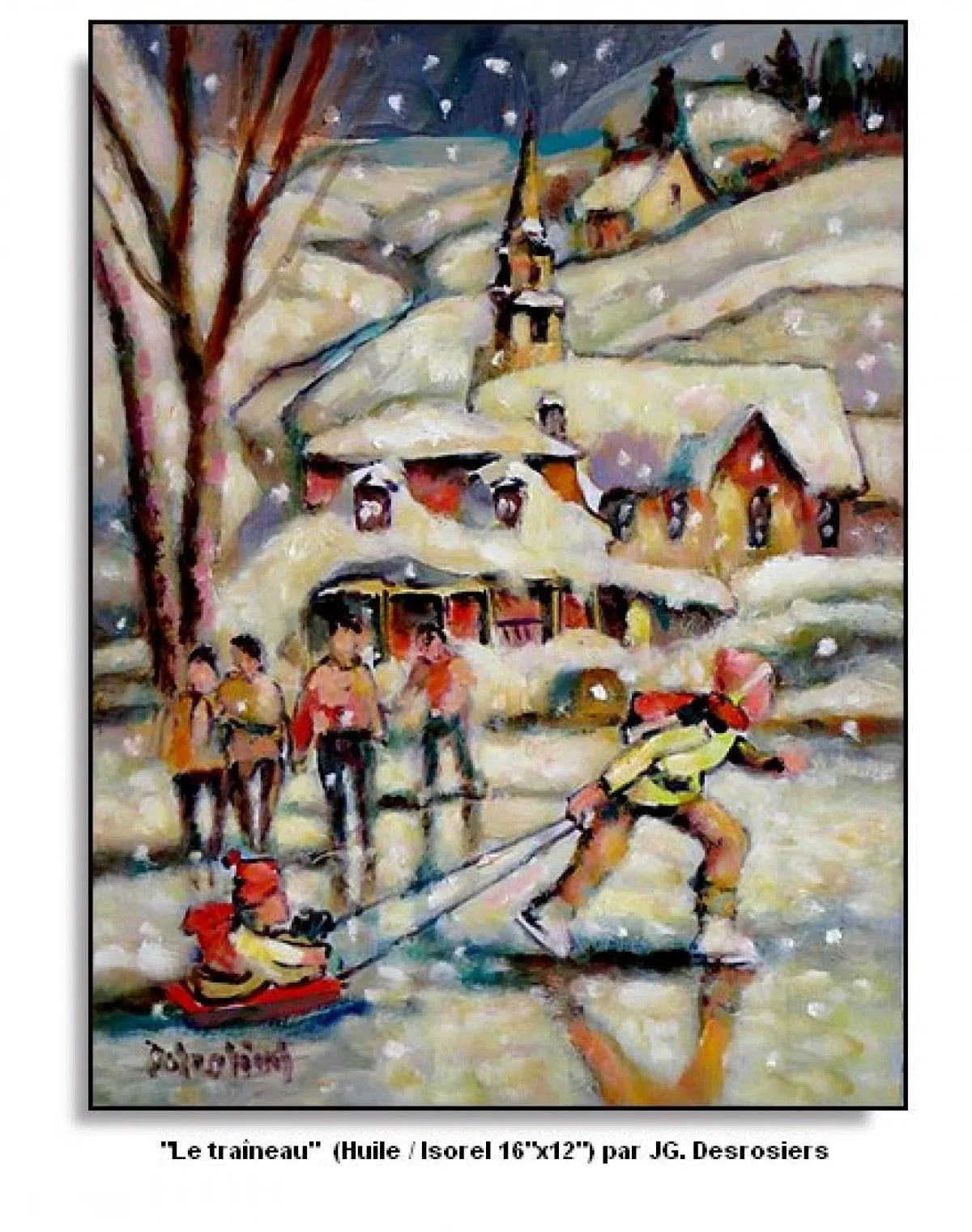 Le traineau, artwork by Jean-Guy Desrosiers
