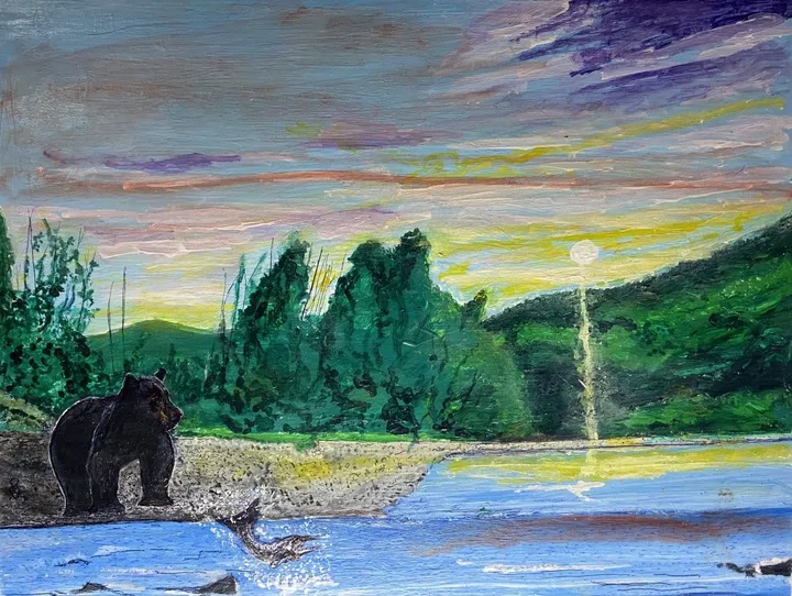 Ours de la Cascapédia, artwork by Denis Roucau