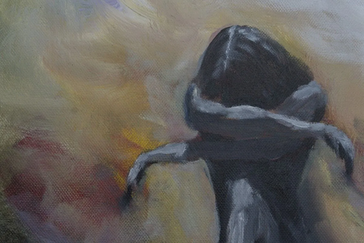 Crying Lady, artwork by Venu Rai