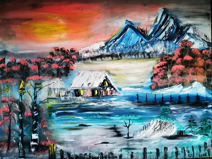 The cabin in vallee, artwork by Pascal Jung