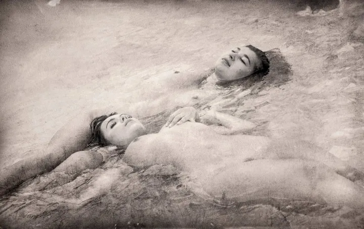 Dead Sea Double Portrait, artwork by Alex Vanzetti