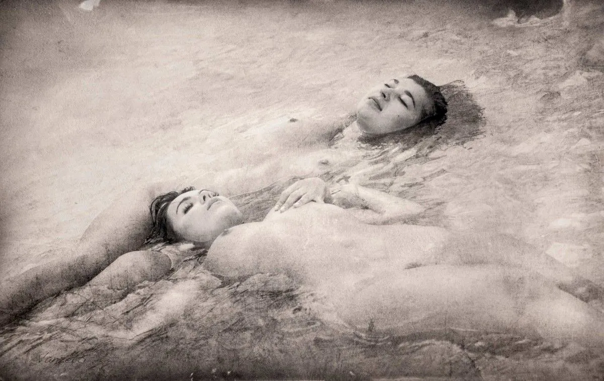Dead Sea Double Portrait, artwork by Alex Vanzetti