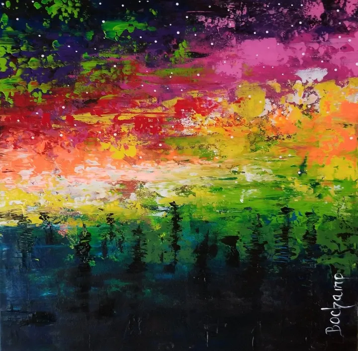 Aurore boréale, œuvre de Chantal Bochamp