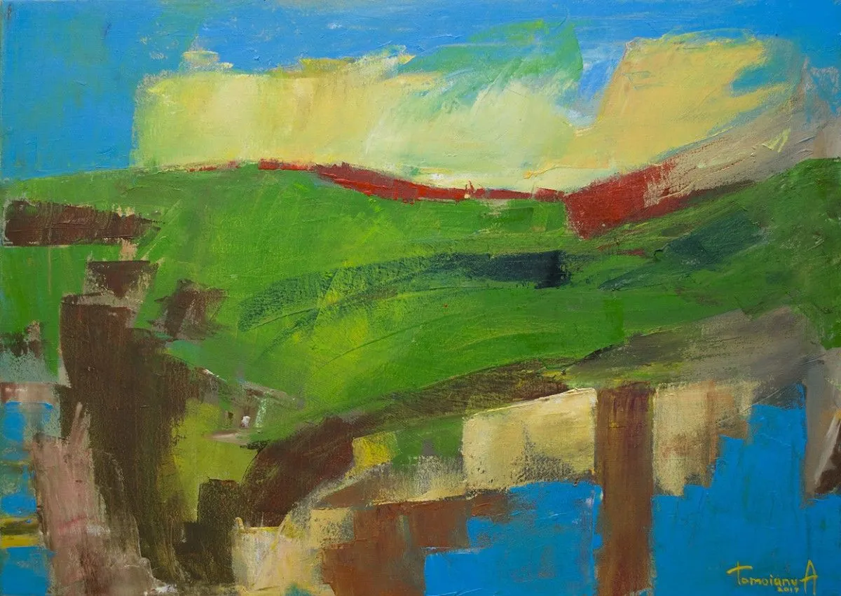 Abstract composition, artwork by Anatolii TOMOIANU