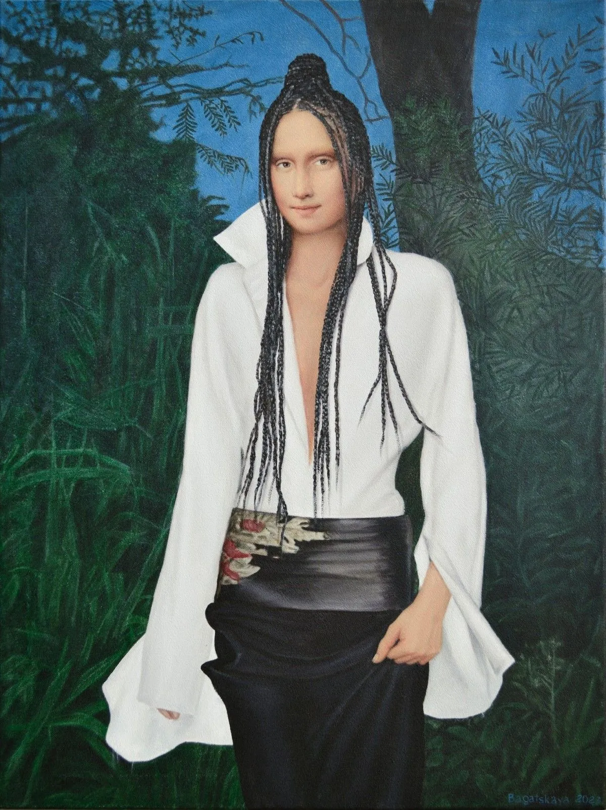 Contemporary portrait "At Night", œuvre de Nataliya Bagatskaya