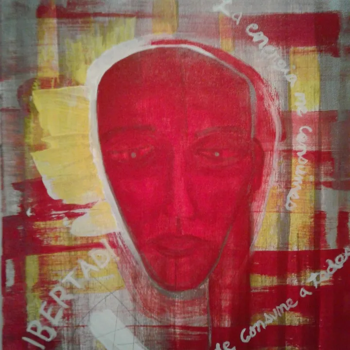 Portrait of a Man With Red Skin, œuvre de Miguel Alvarez