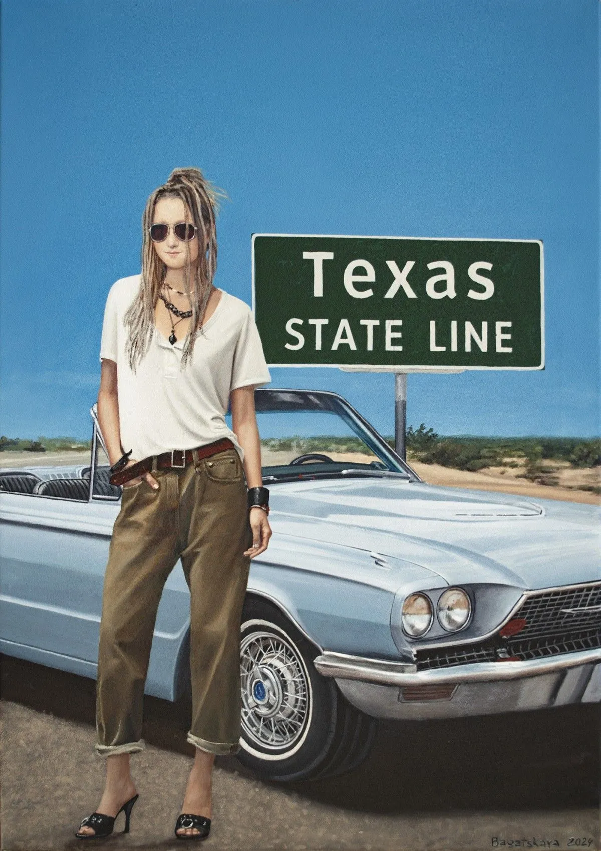 Contemporary portrait "Here Comes Texas!..", œuvre de Nataliya Bagatskaya