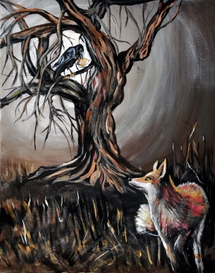 The Fox and the Crow, artwork by Roy Brash