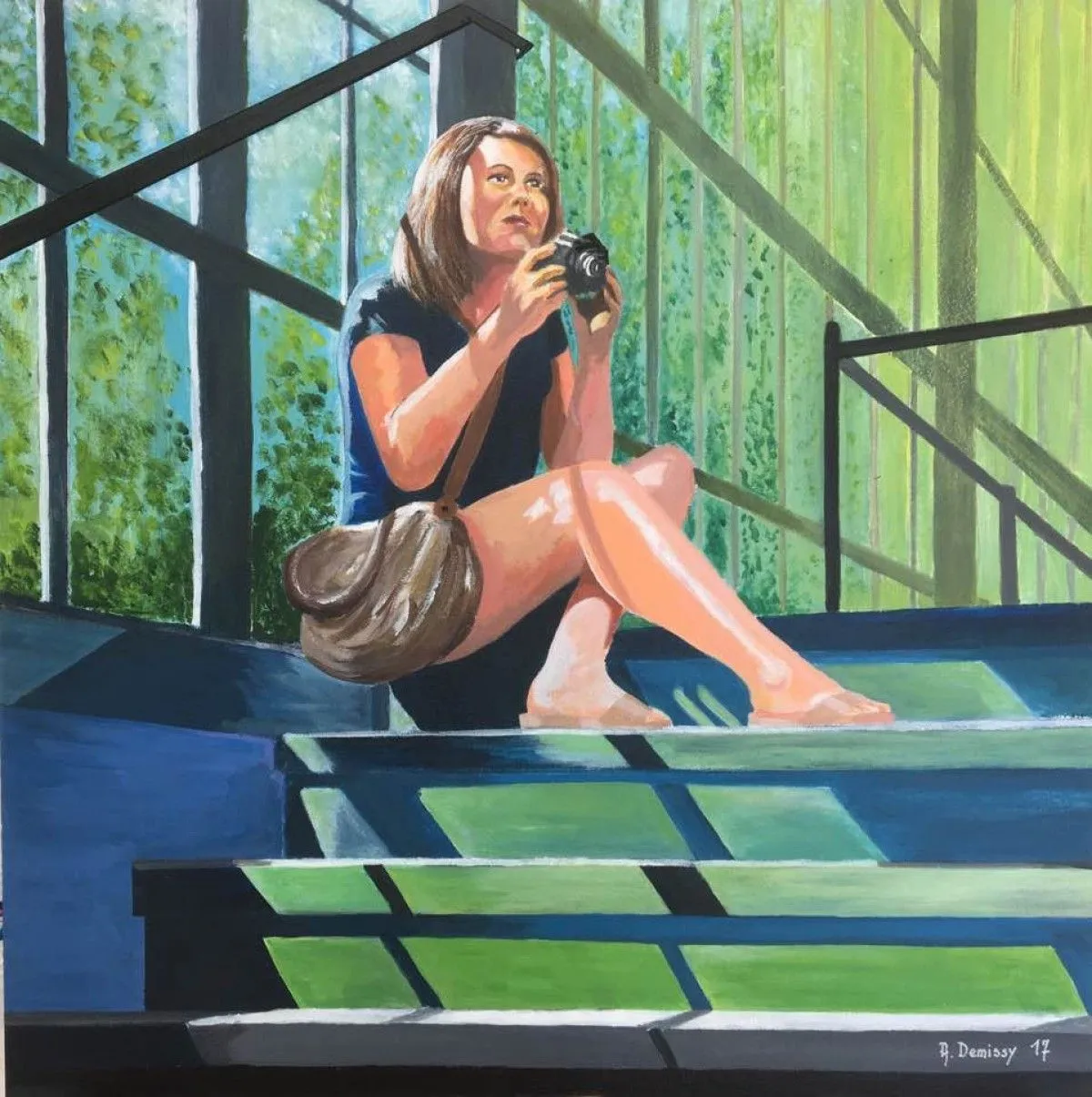 LA FILLE AUX MARCHES, artwork by Alain DEMISSY