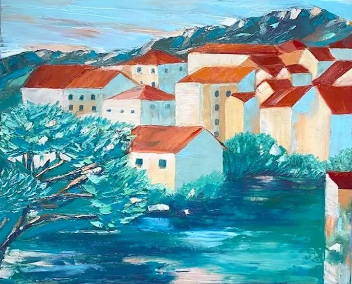 village de Provence, artwork by Josephine Ferrato