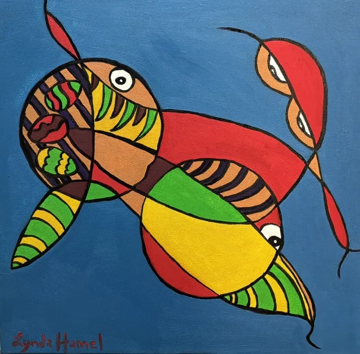 272- Oeil aux aguets, artwork by Lynda Hamel