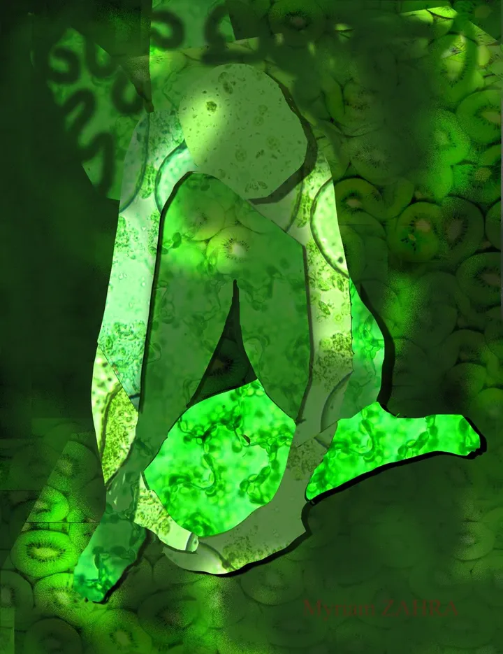 Femme-Kiwi, artwork by Mariem ZAHRA CHAOUCH