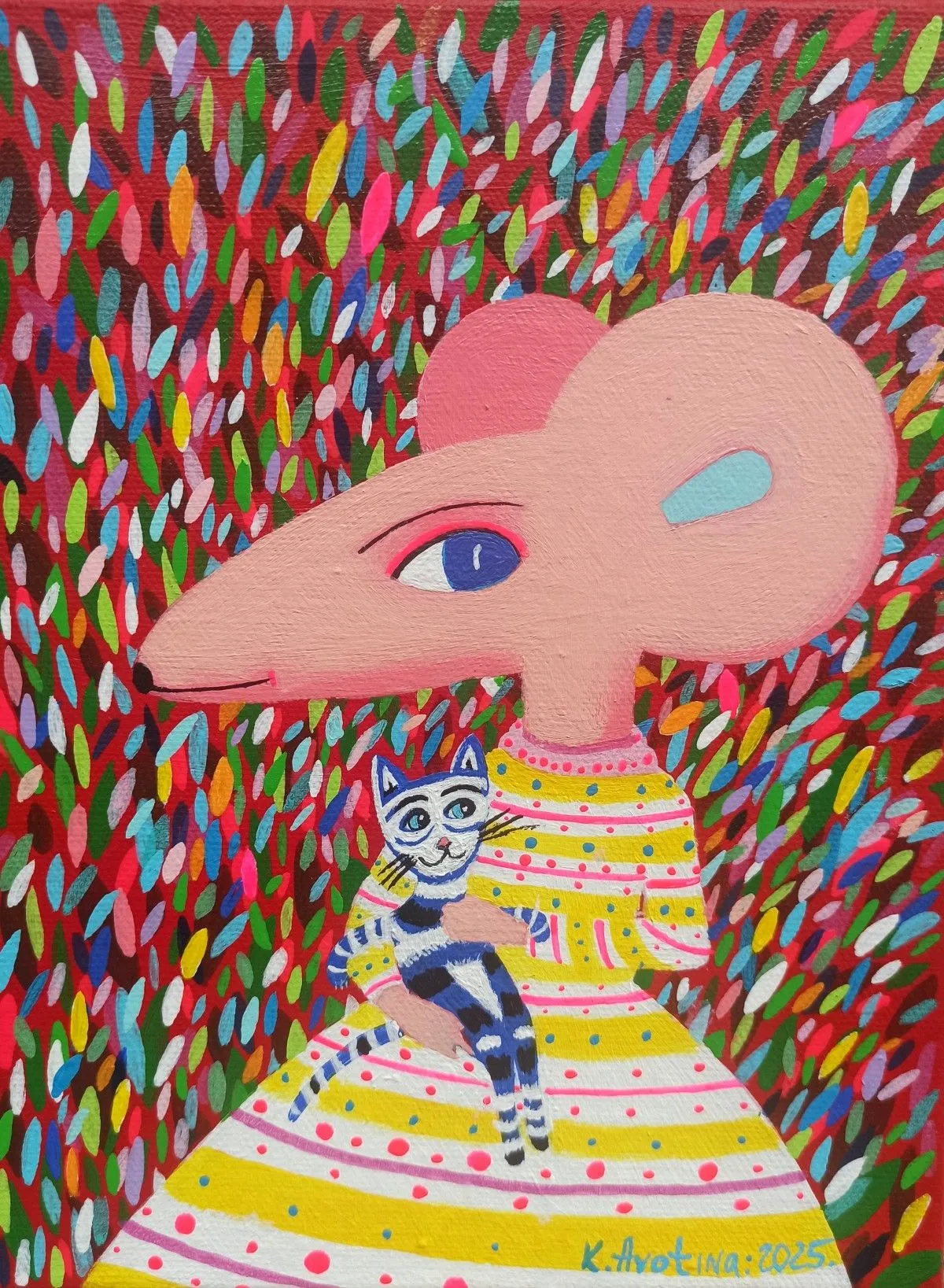 Alice & Her Blue Eyed Cat, œuvre de Katrina Avotina