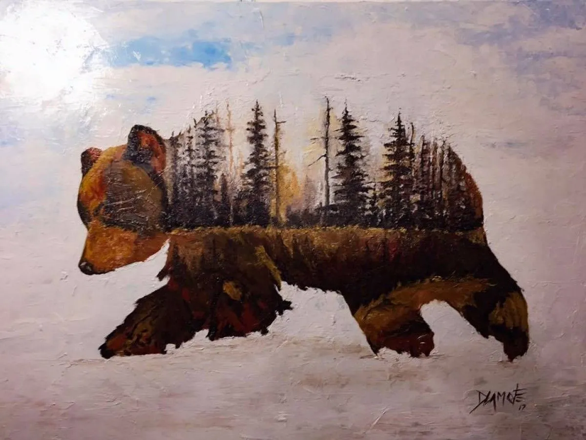 forest bear, œuvre de Derek Lamothe
