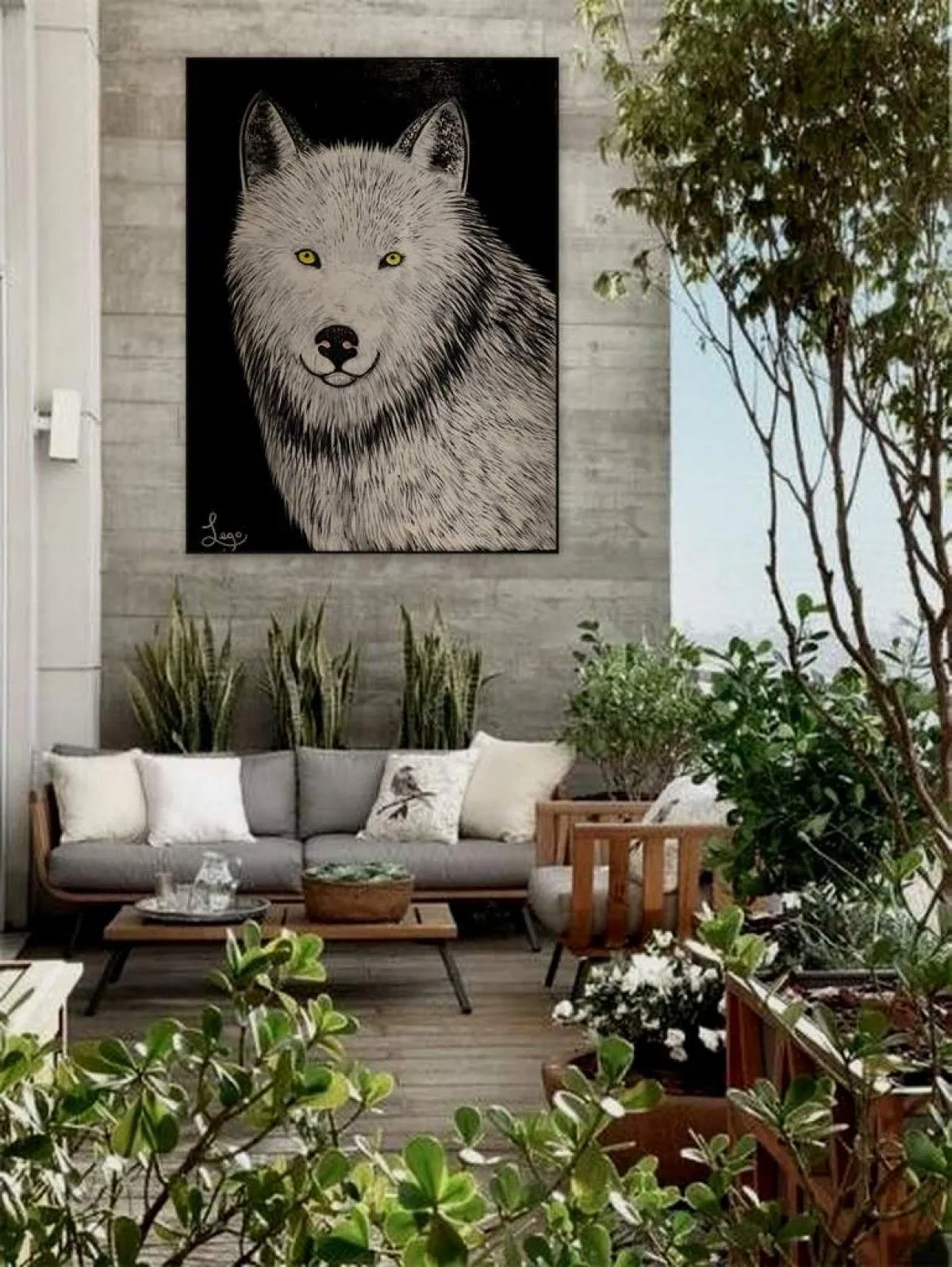 LOUPS, œuvre de LEGO Atiste peintre