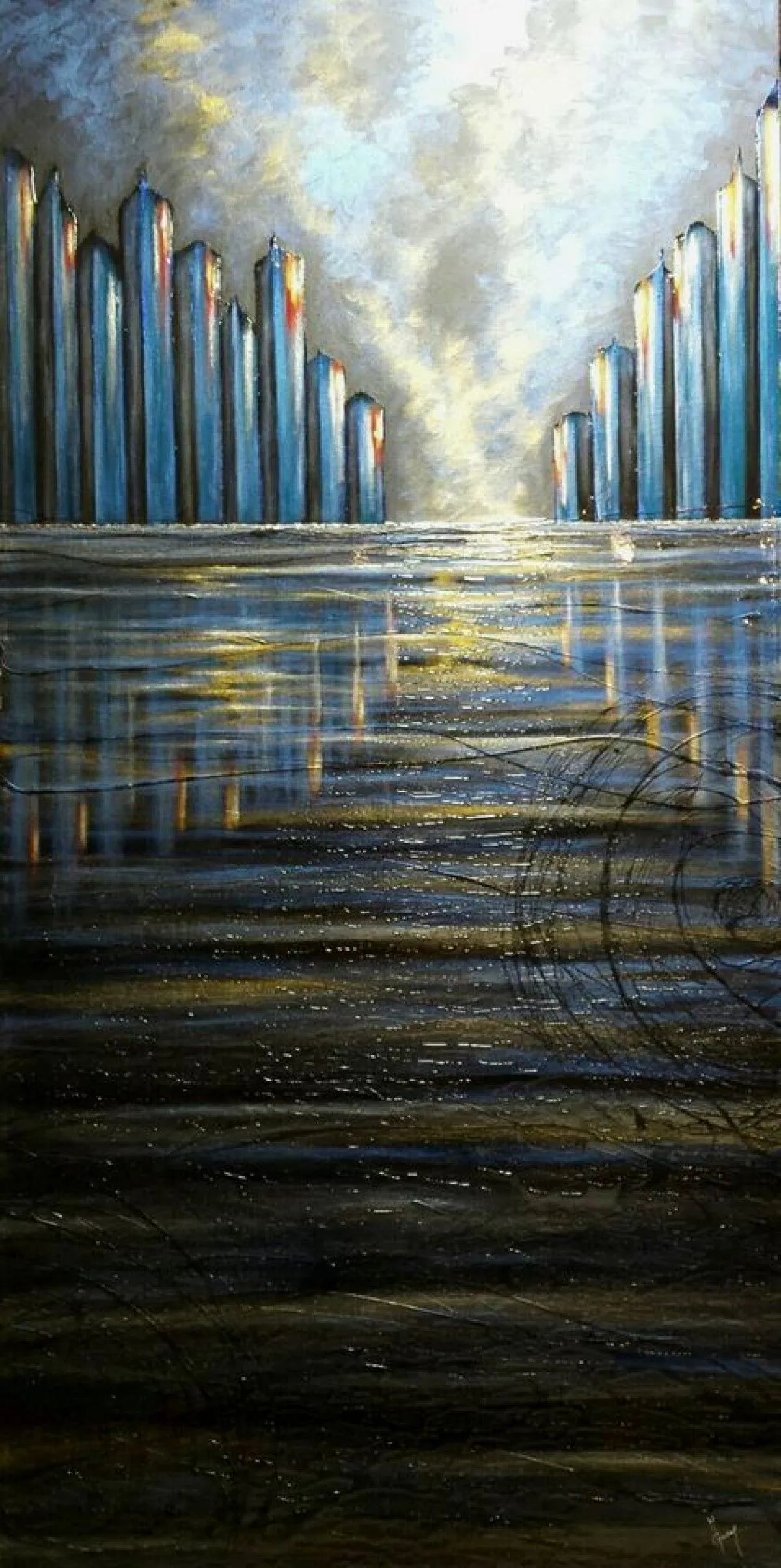 L'heure de l'apéro à Miami, œuvre de Melanie Guay