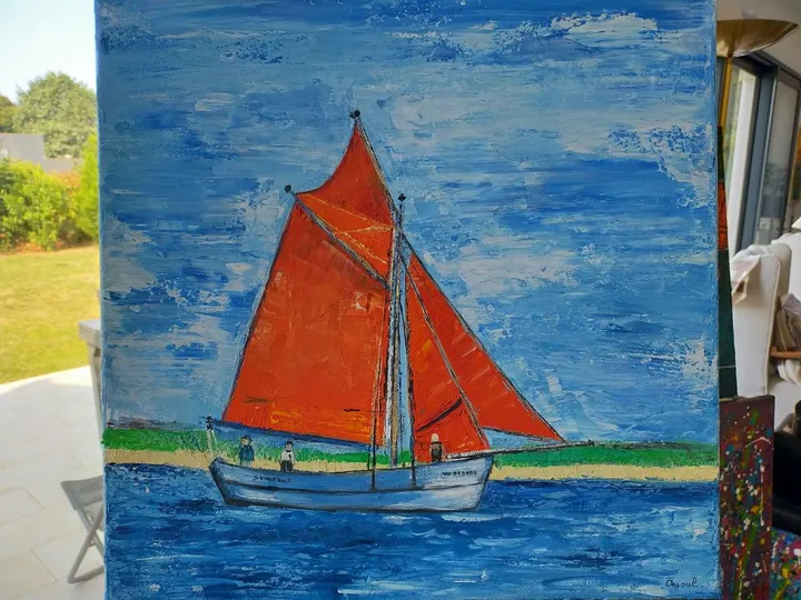 promenade en mer, artwork by annick Ayoul