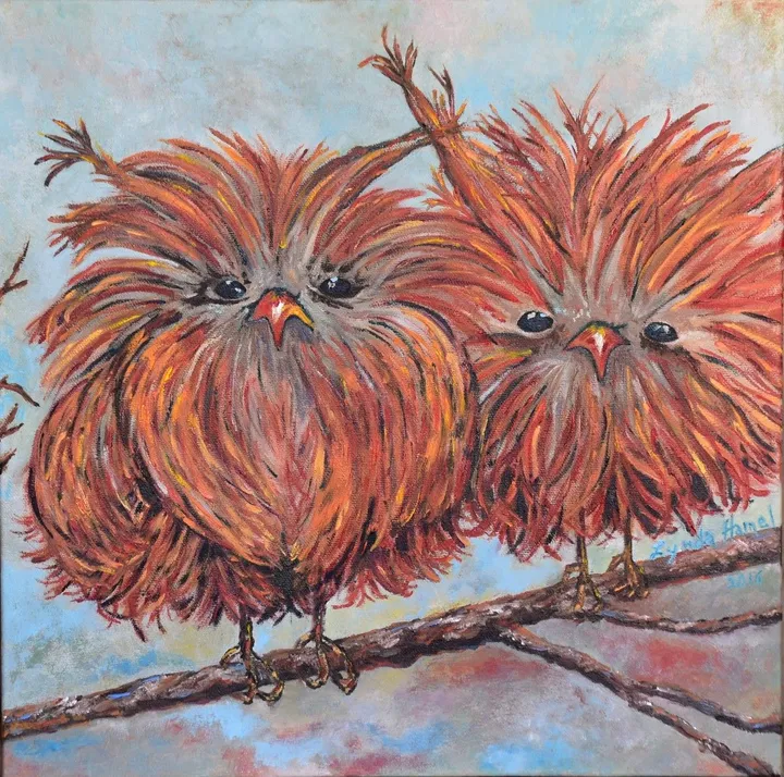 116- hou hou petit hibou, œuvre de Lynda Hamel