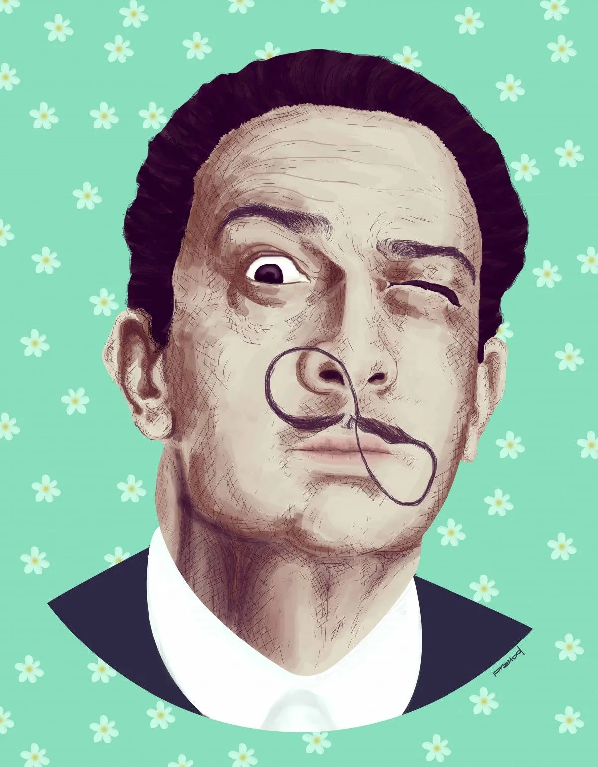 Salvador dali, artwork by pramod cm