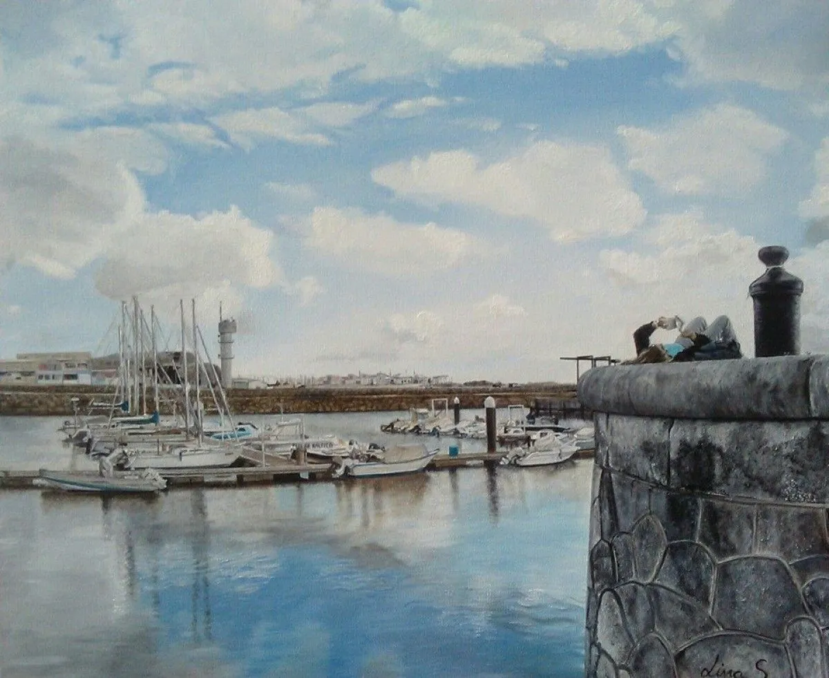 o cais da Figueira, artwork by Lina M.