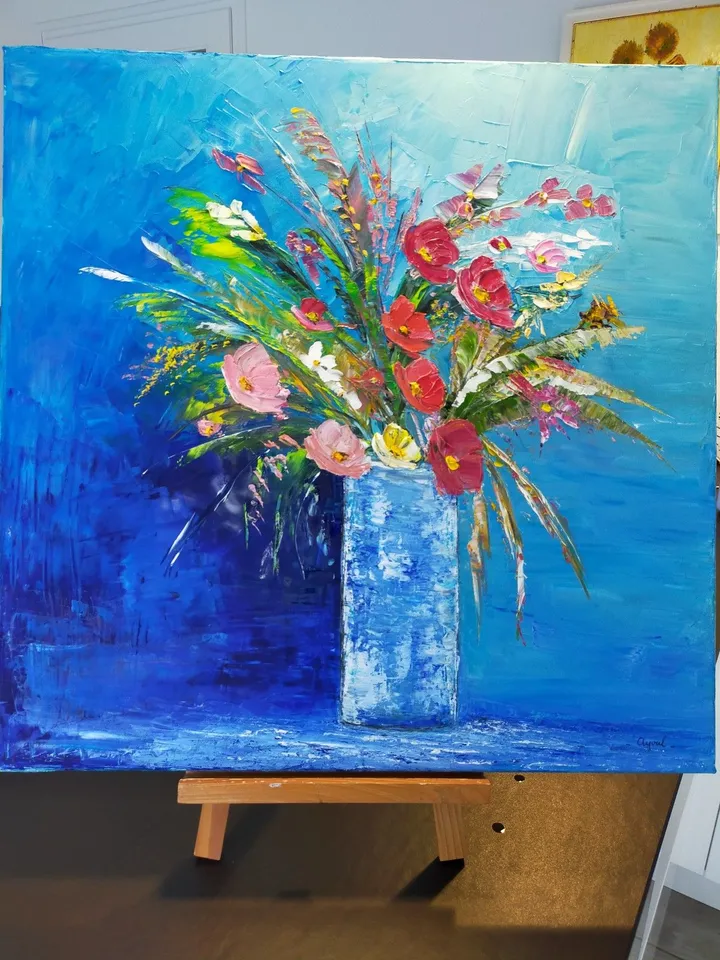 gerbe de fleurs ., artwork by annick Ayoul