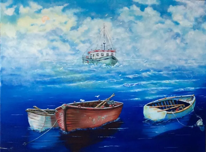 SOUS LA BRUME, artwork by Michel Cantin
