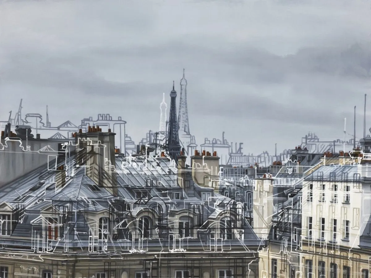 Toit de Paris01, œuvre de Bruno Mondot