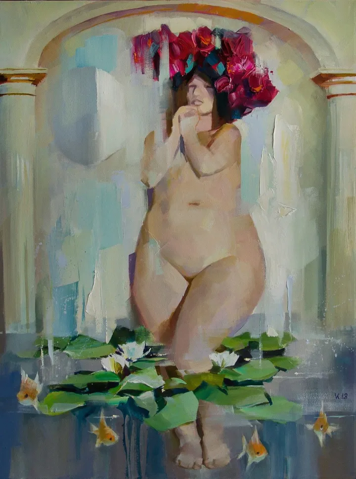 Such a sweet bather, œuvre de Vasyl Khodakivskyi