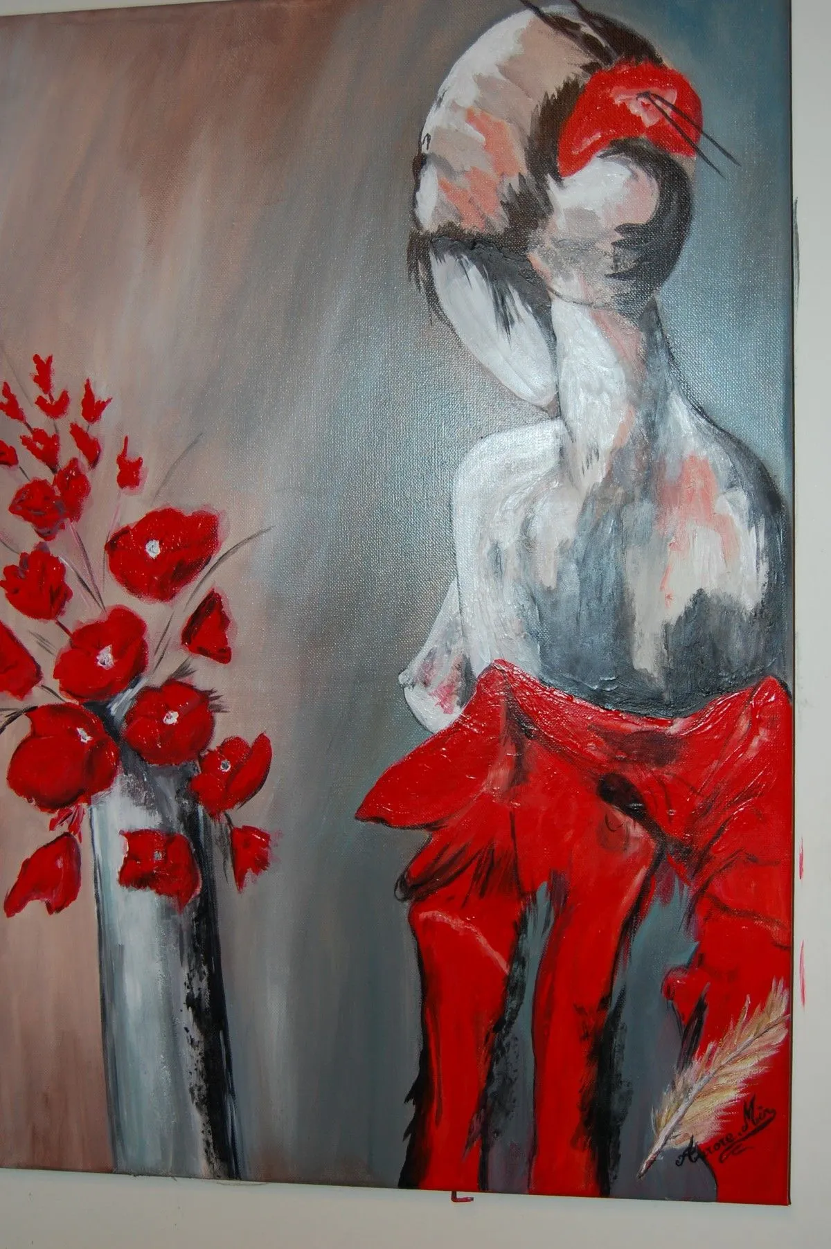 femme coquelicot, artwork by aurore mirabells