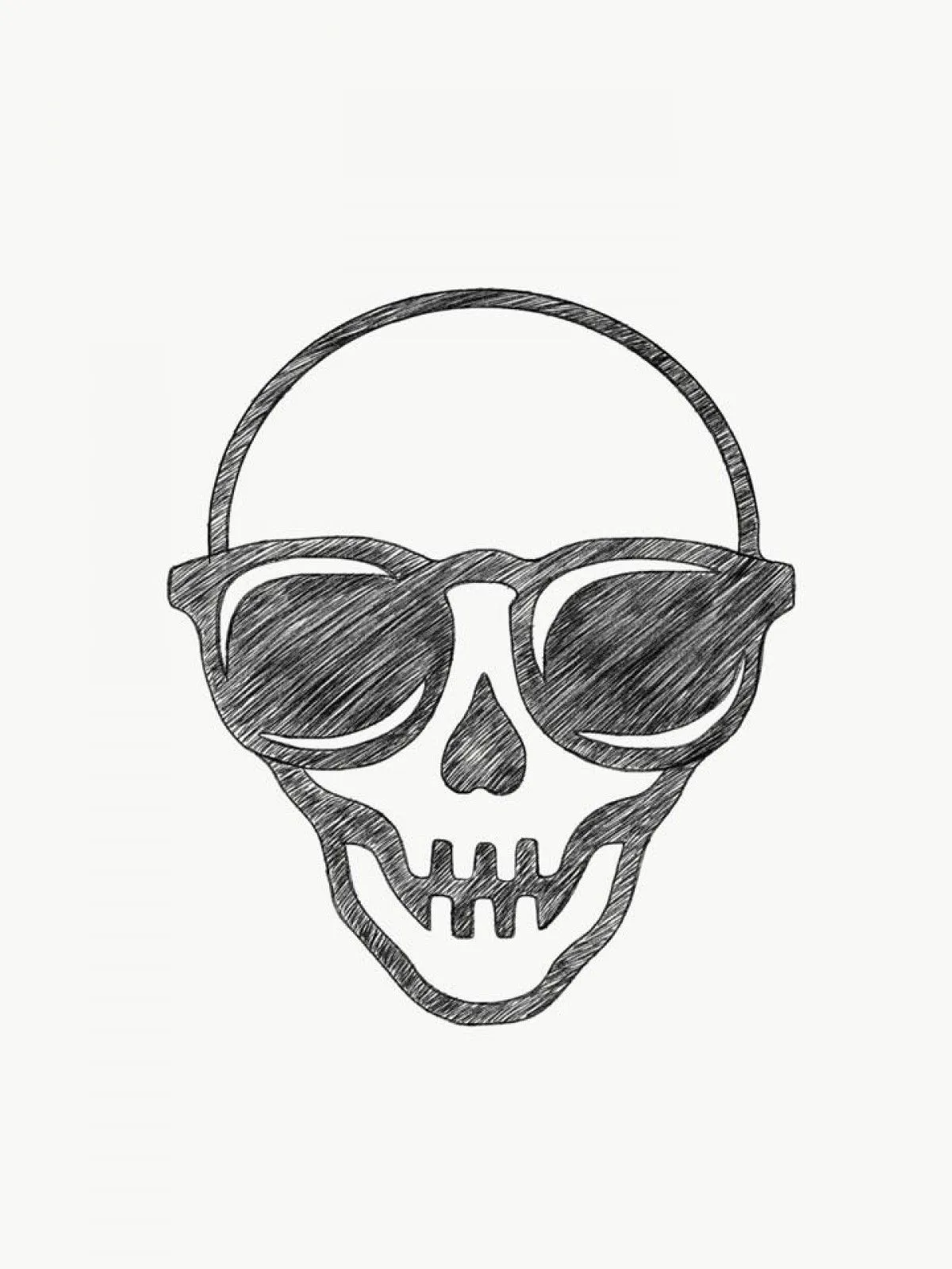 skull sketch, œuvre de Abdulaziz Sahin
