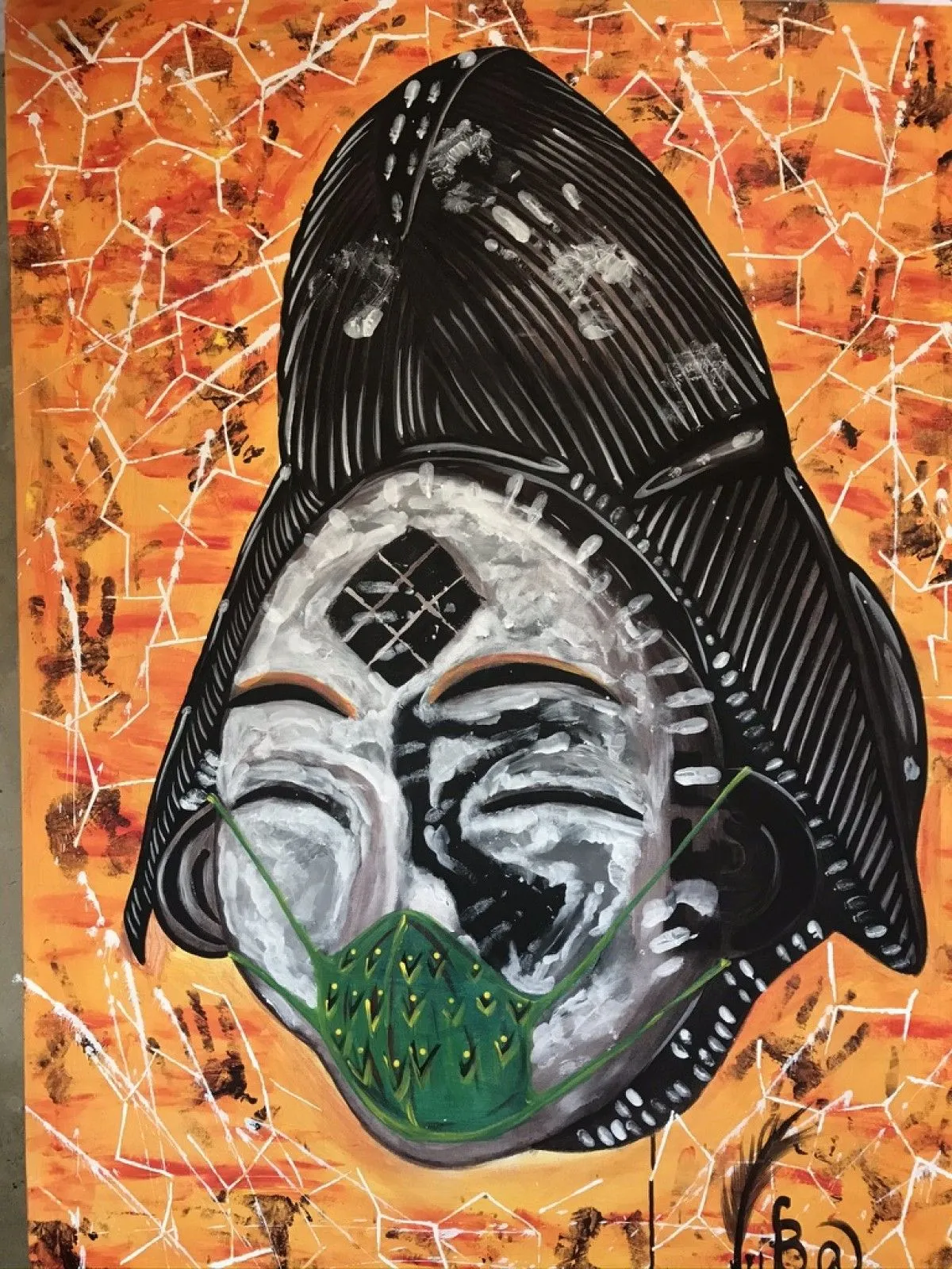 punu vs corona, artwork by Aboubakry Ly BA
