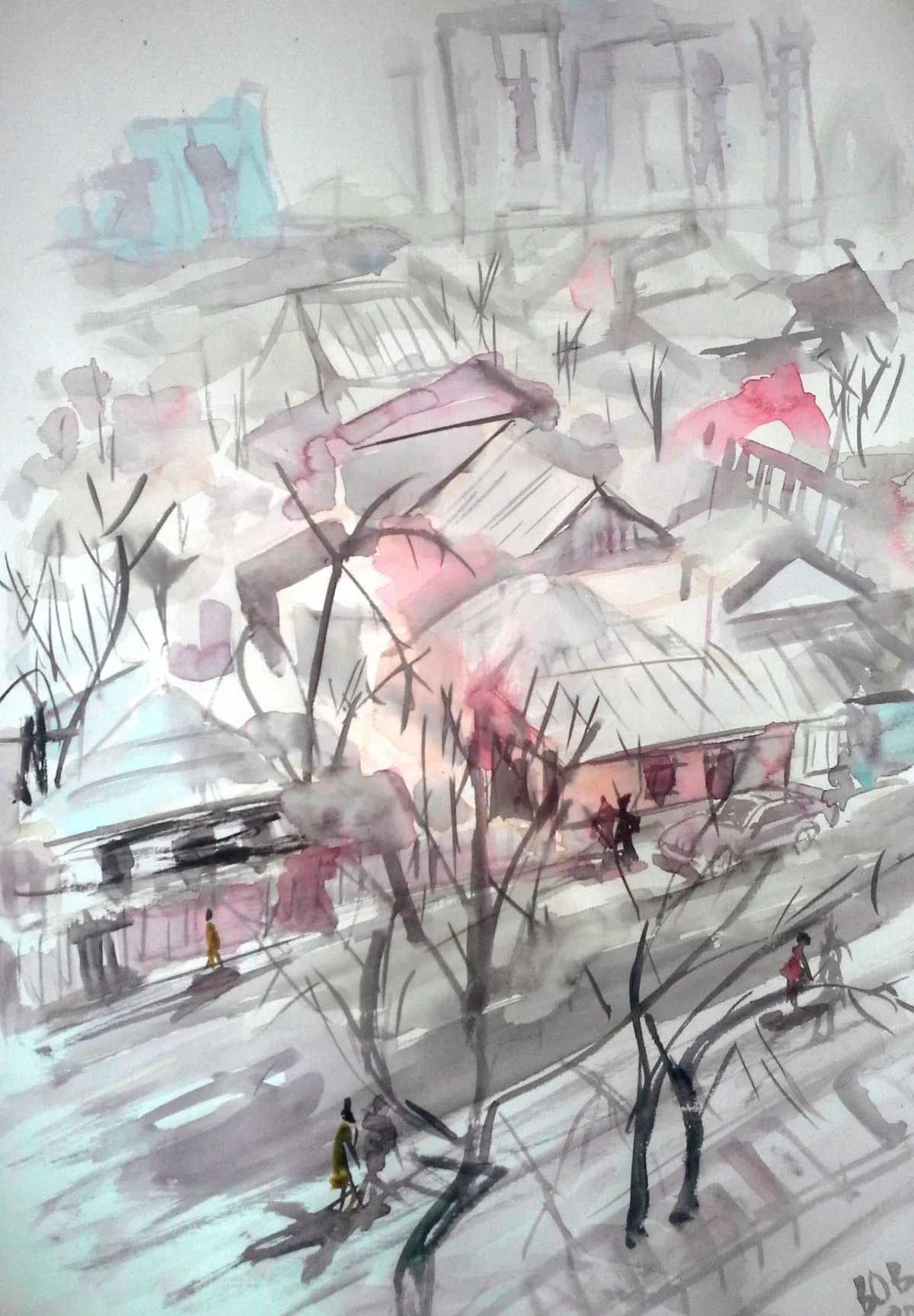 winter outside, artwork by Akpan Usoroh