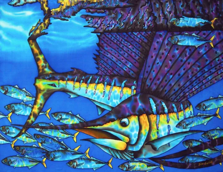 Paradise Sailfish, artwork by Daniel Jean-Baptiste