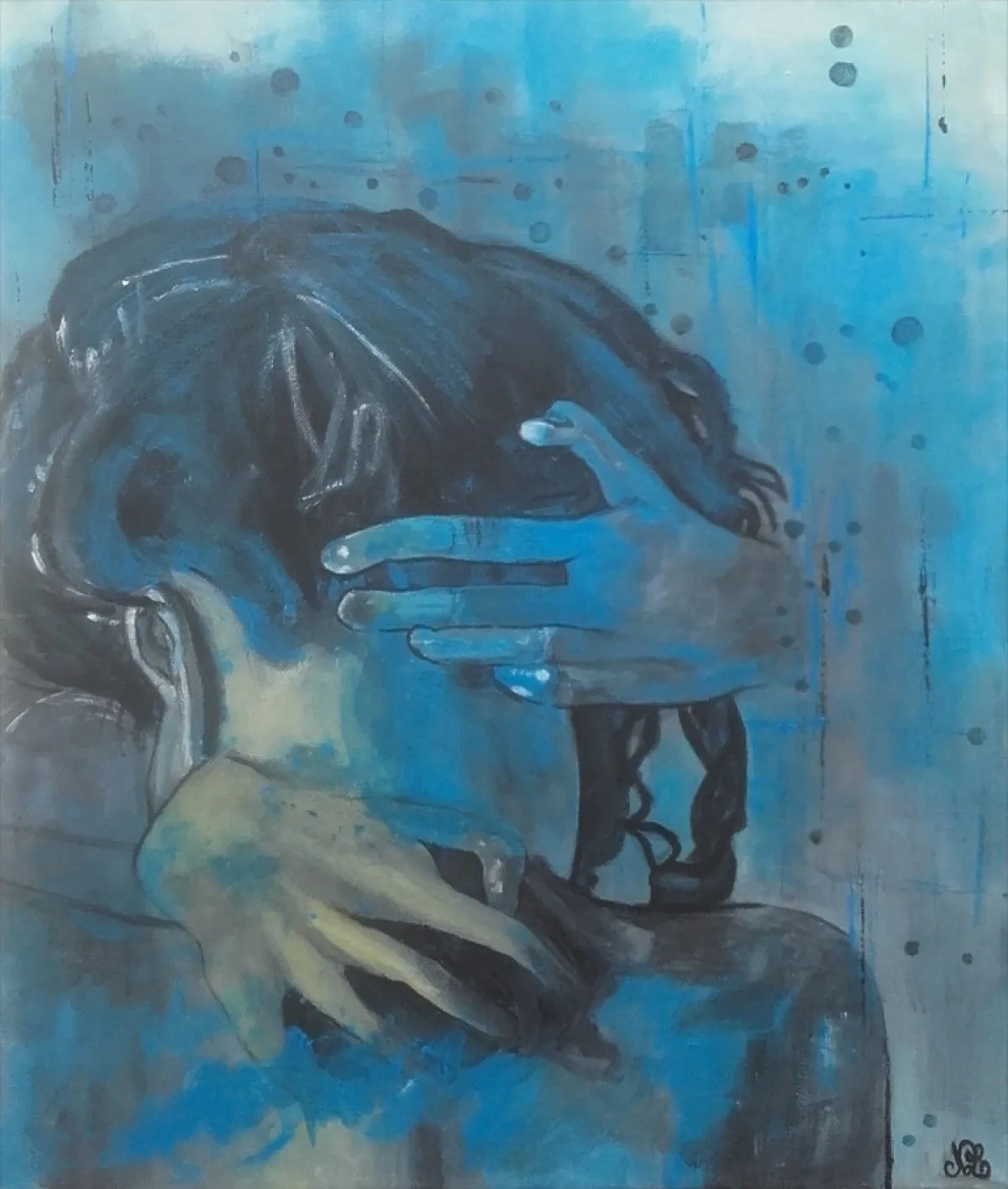 Lady blue, artwork by Nadège L.P